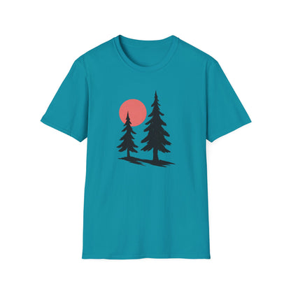 Serene Pines Under Sunset T-shirt