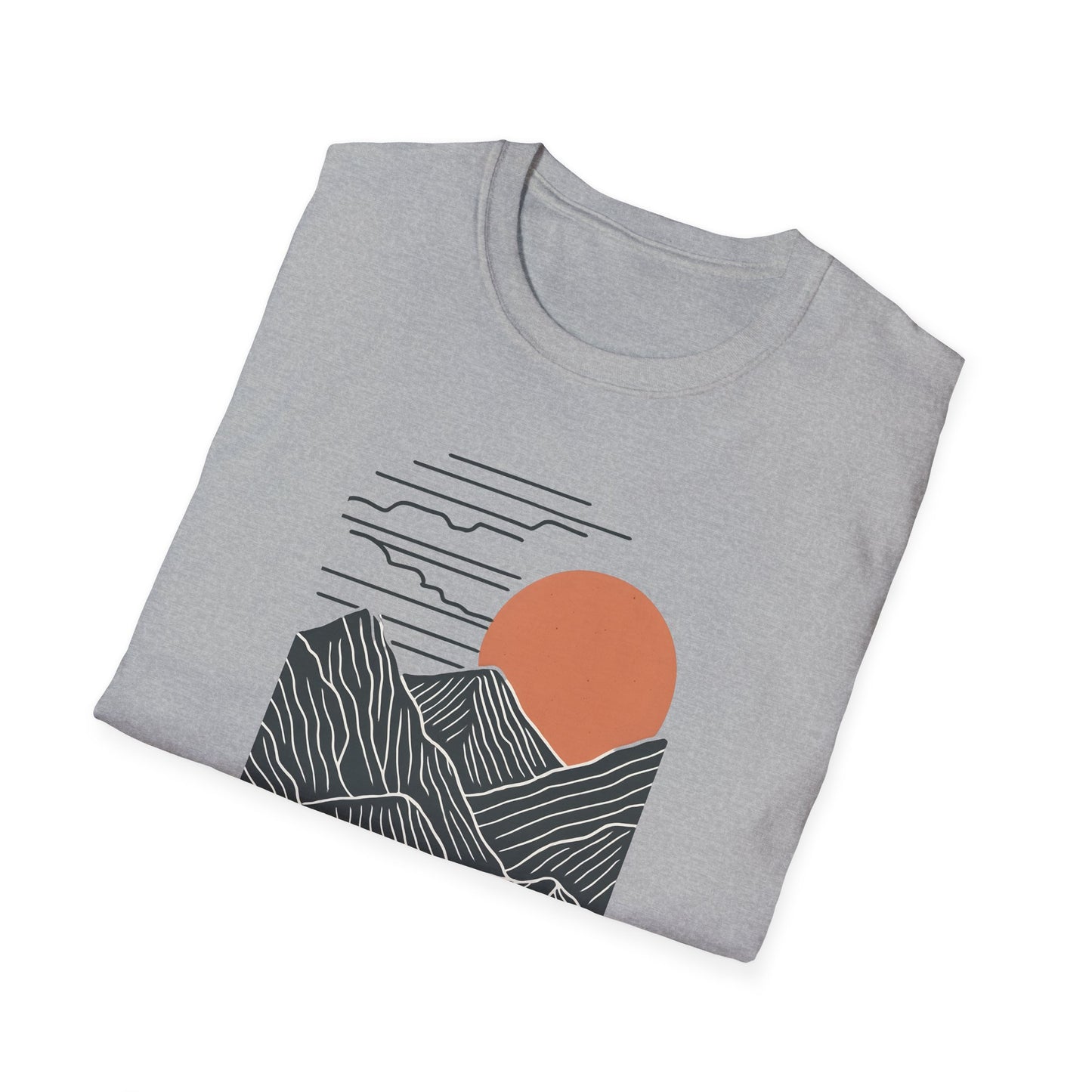 Topographical Mountains At Sunset T-shirt
