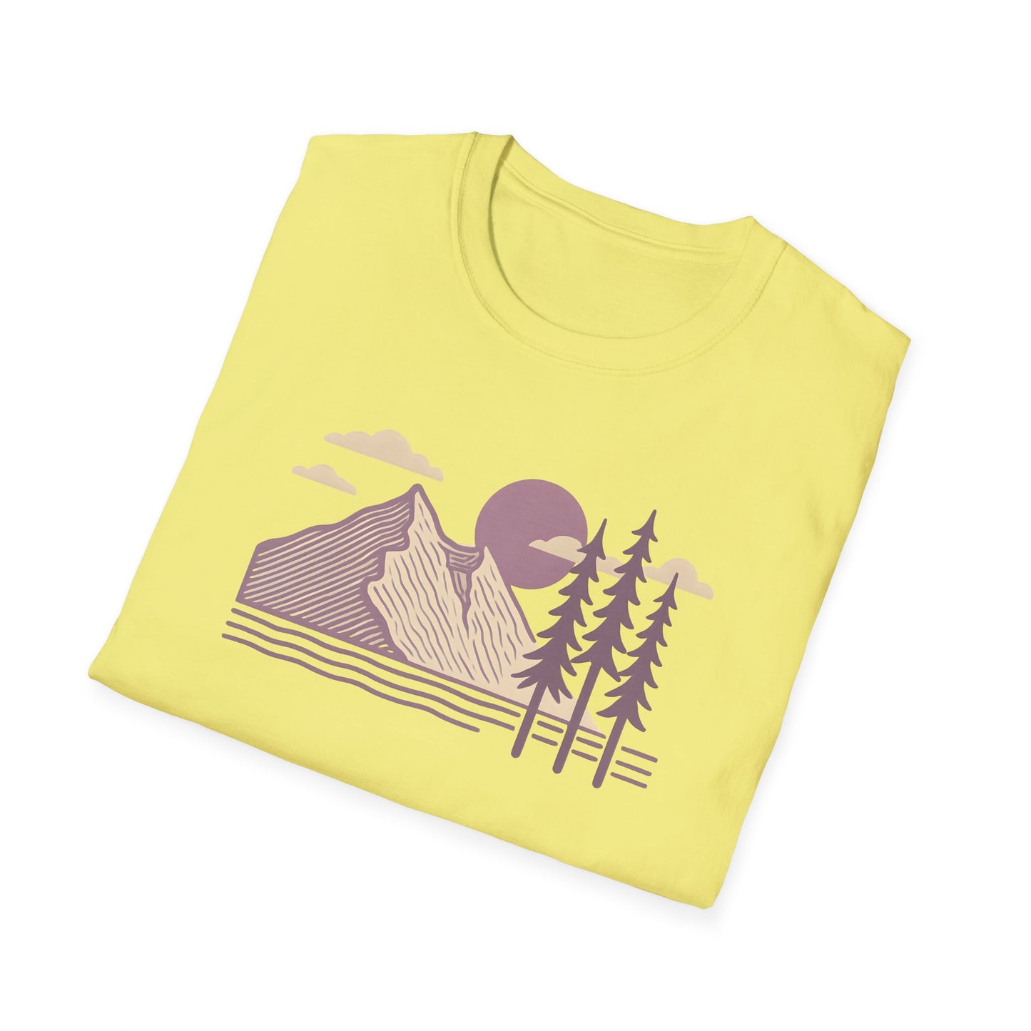Minimalist Lavender Mountain Sunset T-shirt
