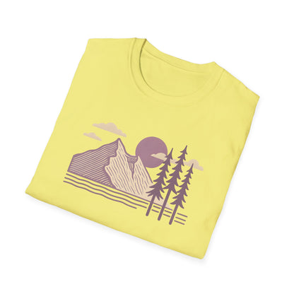 Minimalist Lavender Mountain Sunset T-shirt