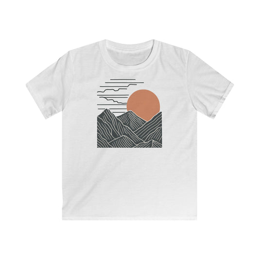 Children’s Topographical Mountains at Sunset T-shirt