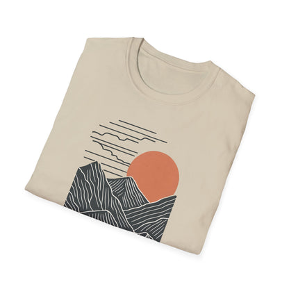 Topographical Mountains At Sunset T-shirt