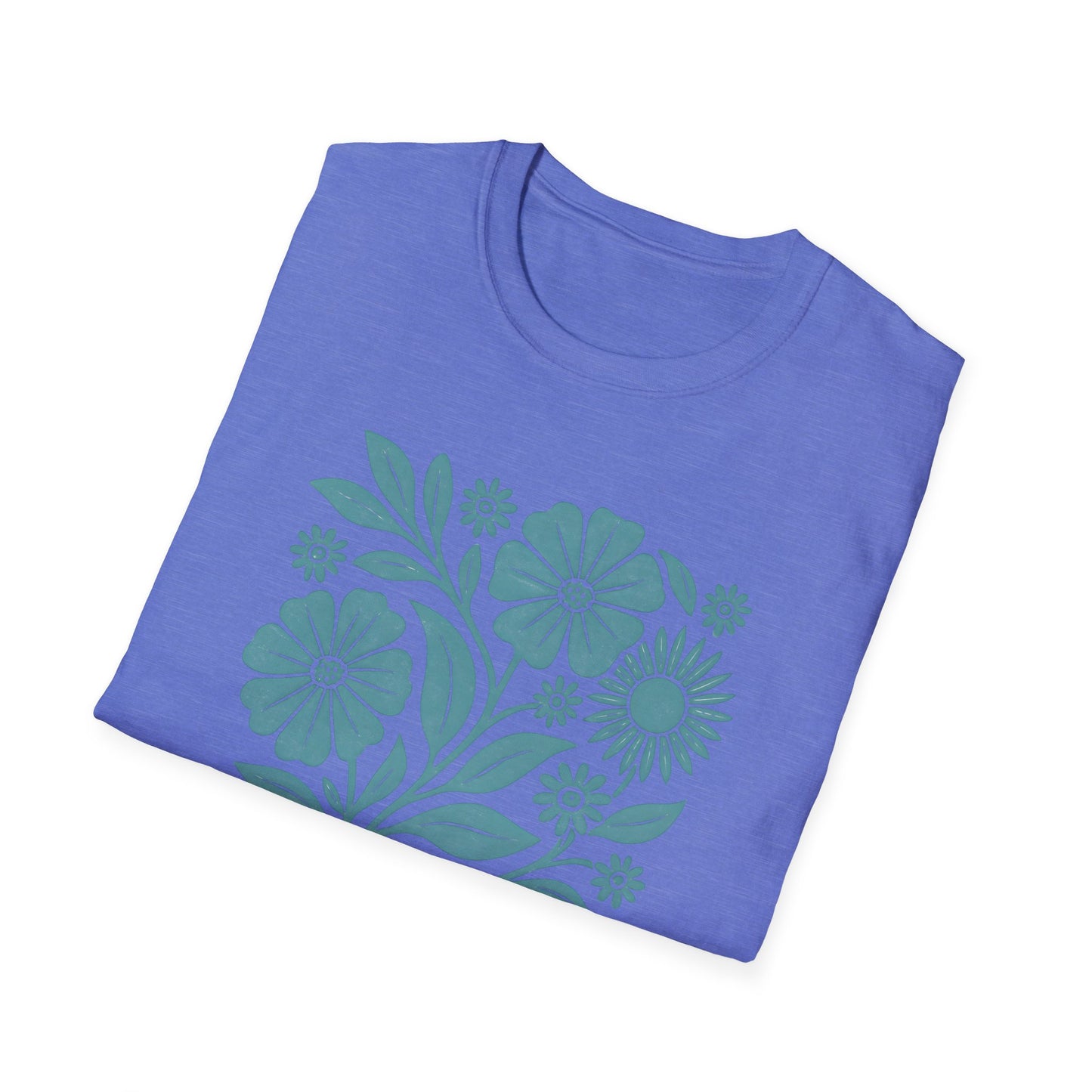 Flower Gathering Ink Print T-shirt