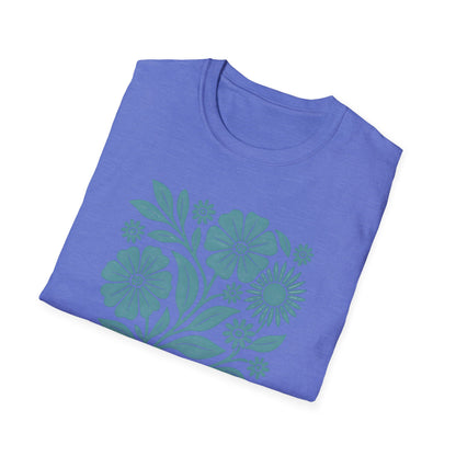 Flower Gathering Ink Print T-shirt