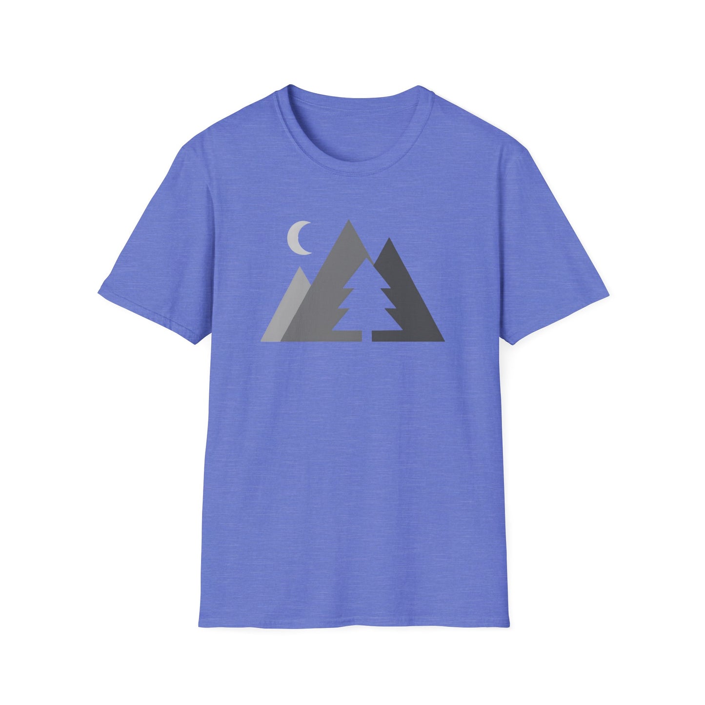 Greyscale Geometrical Mountains T-shirt