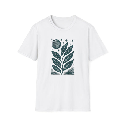 Celestial Leaves Under Moon Glow T-shirt