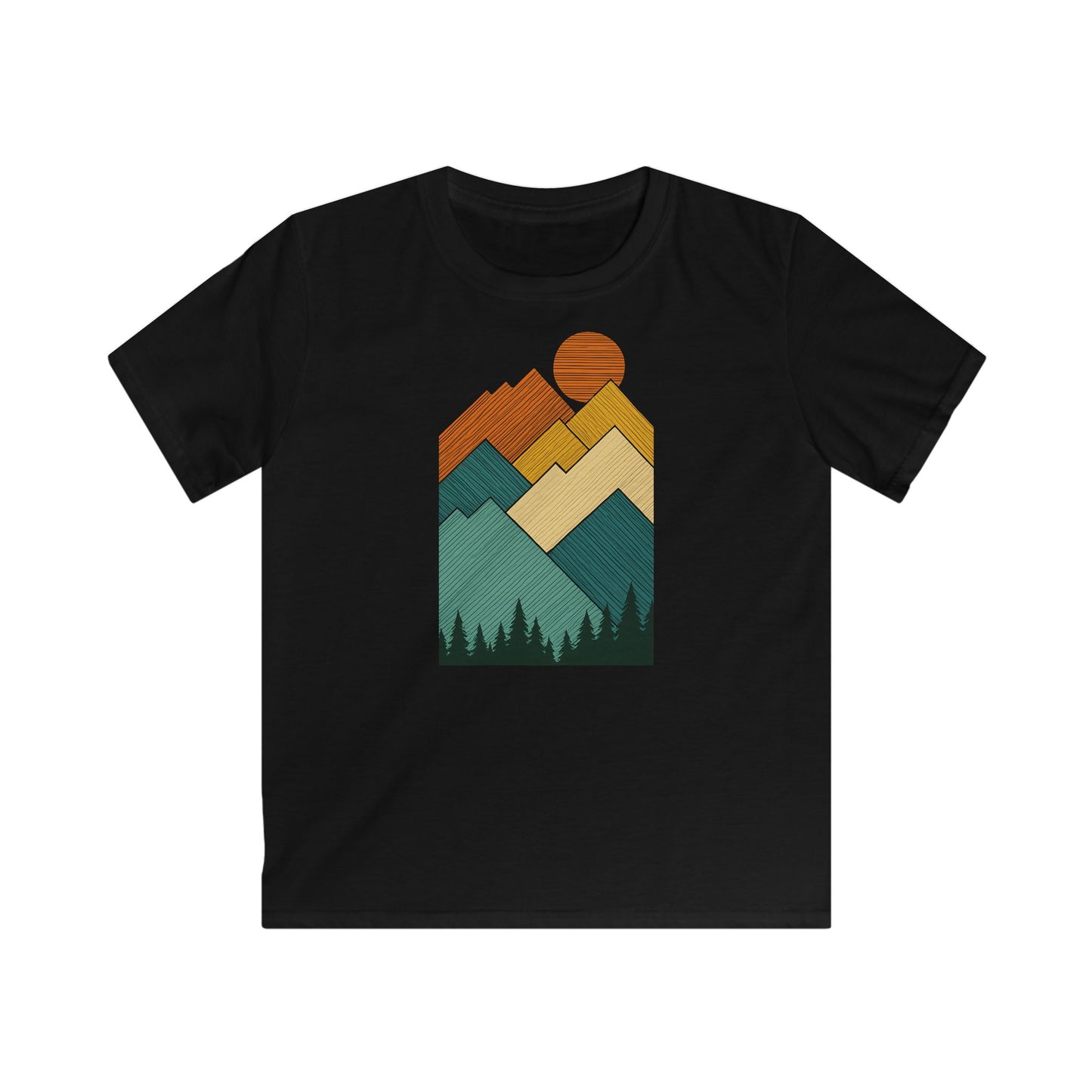 Children's Layered Sunset Landscape T-shirt