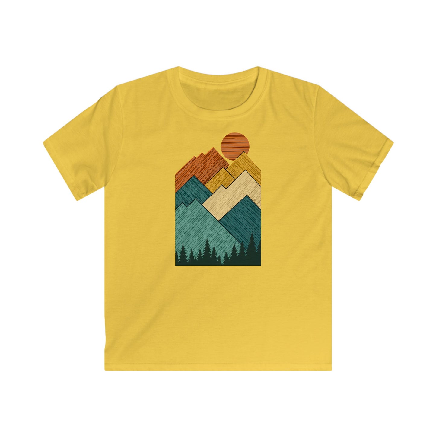 Children's Layered Sunset Landscape T-shirt