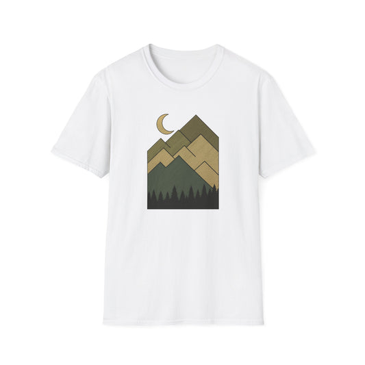 Moon Over Lined Mountains T-shirt