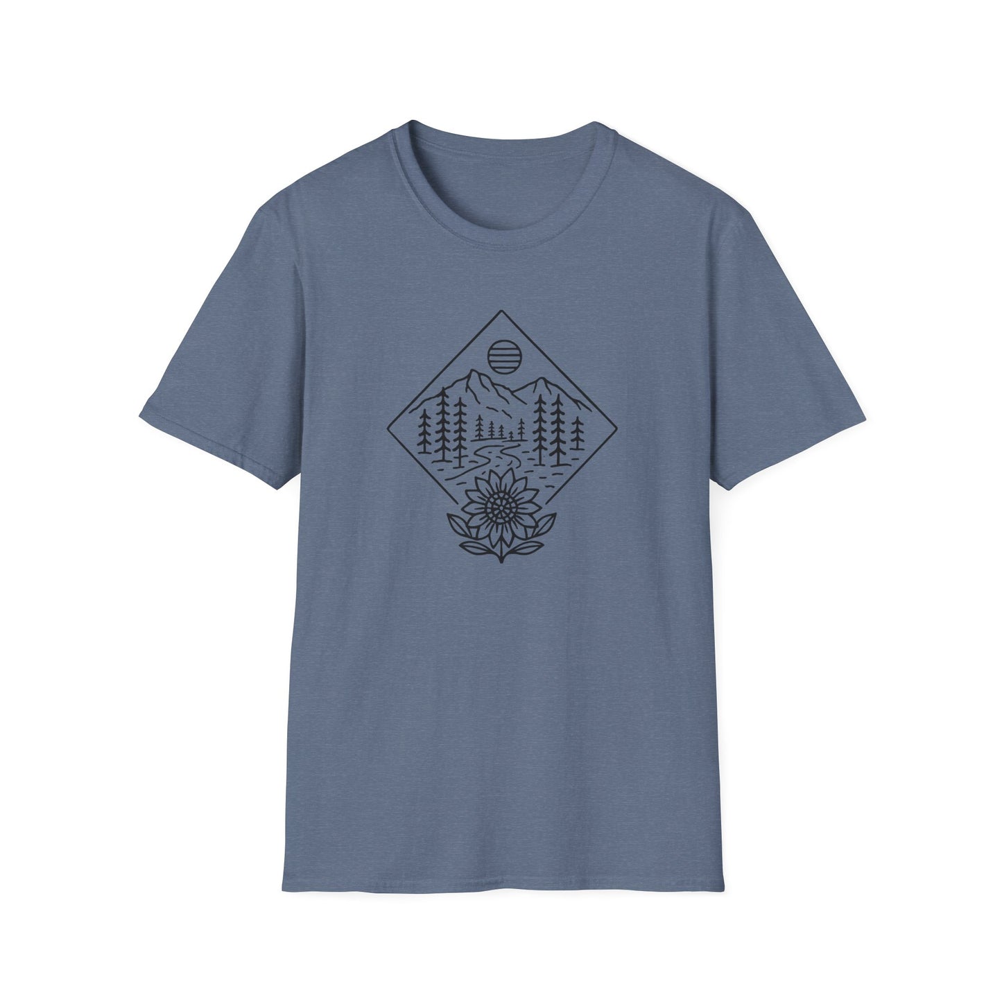 Sun Over Sunflower Landscape T-shirt