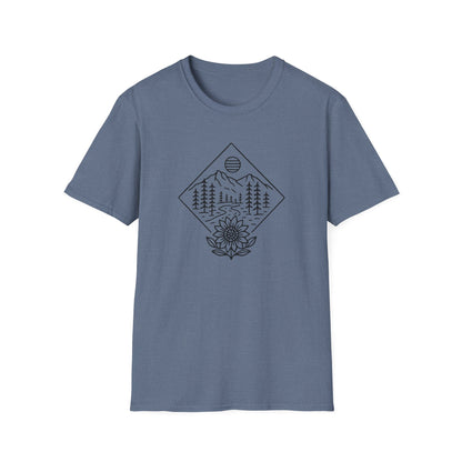 Sun Over Sunflower Landscape T-shirt