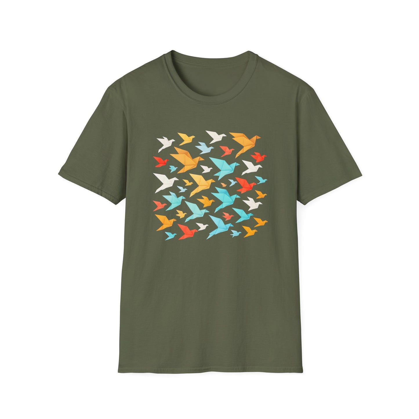 Origami Flock Of Birds T-shirt