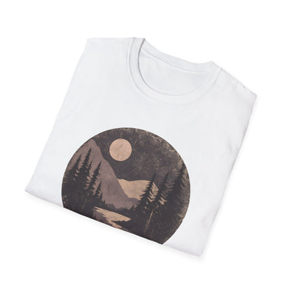 Vintage Moonlit Mountain Valley T-shirt
