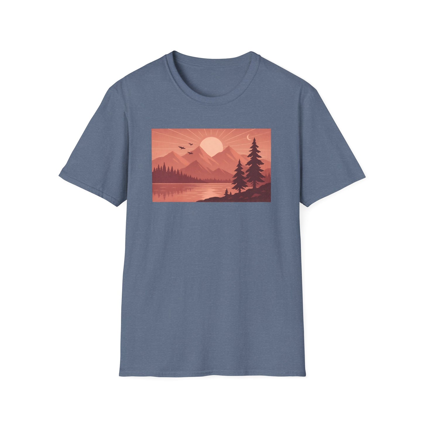 Mountain Lake Landscape Pinkscale
