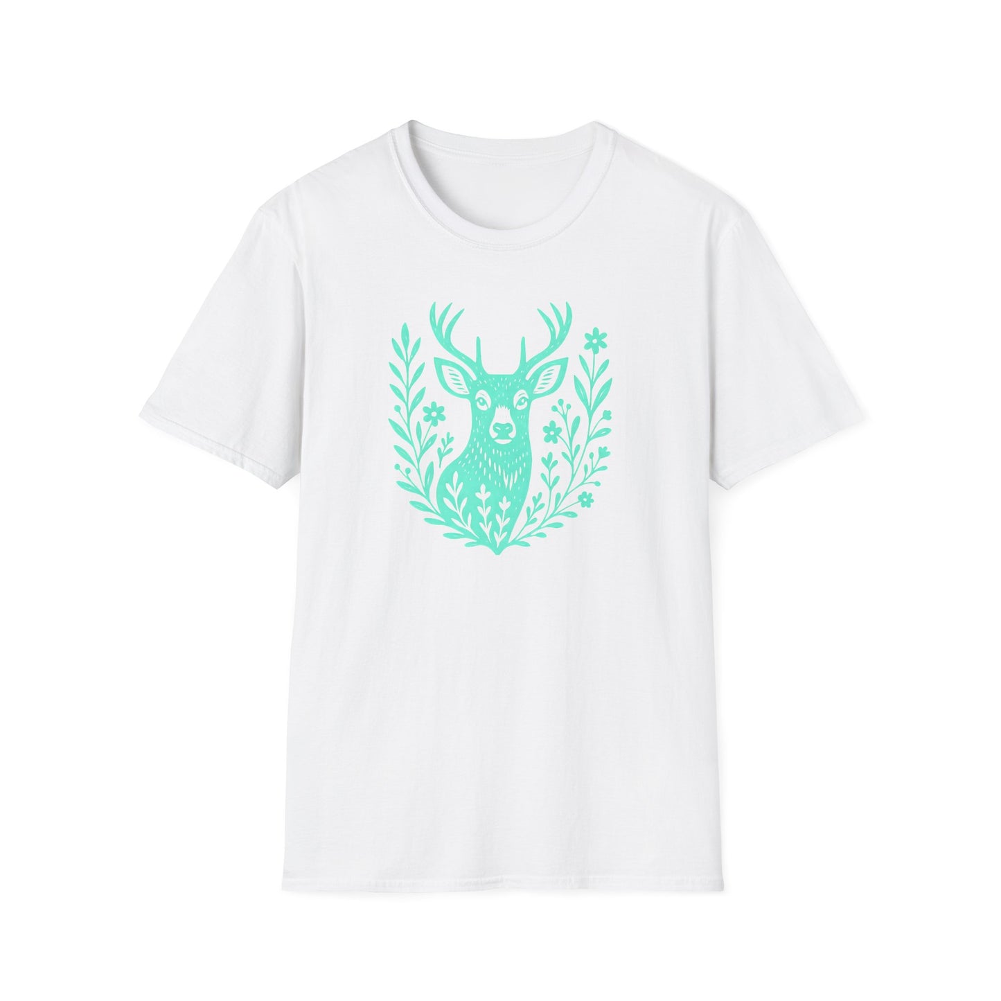 Deer Portrait Teal