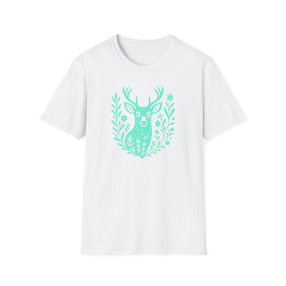 Deer Portrait Teal