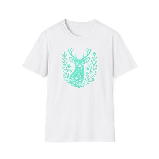 Deer Portrait Teal