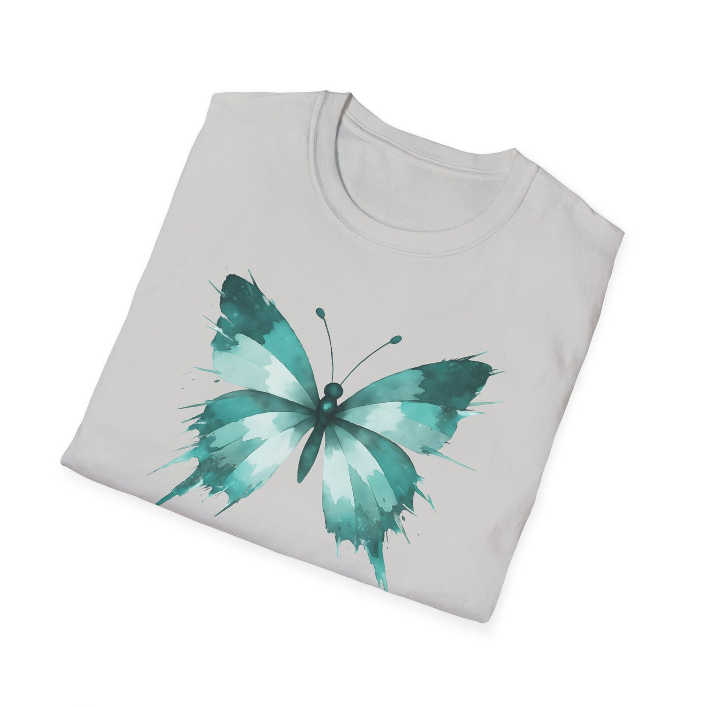 Butterfly Teal Watercolor