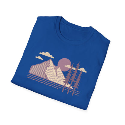 Minimalist Lavender Mountain Sunset T-shirt