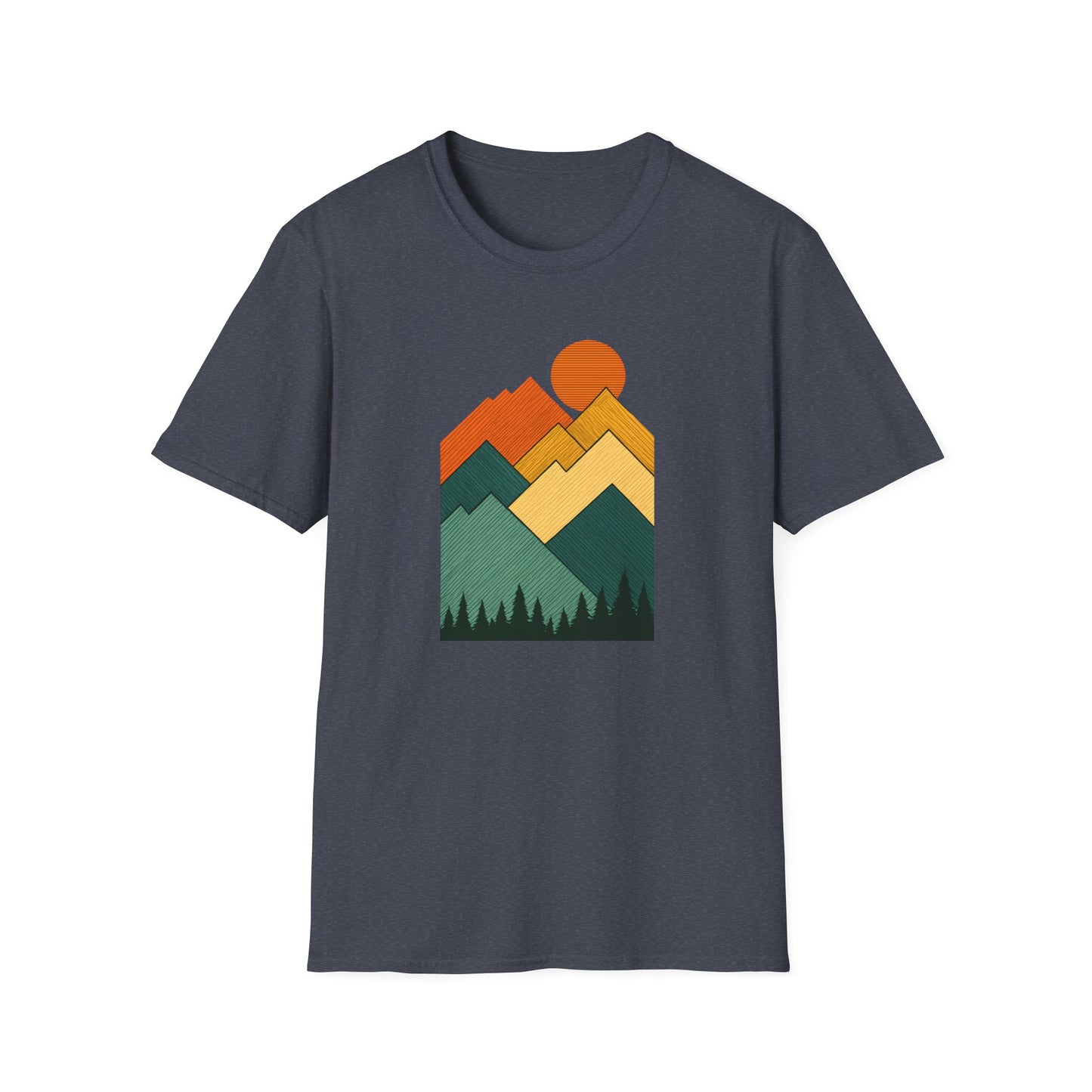 Sunset Over Lined Mountains T-shirt