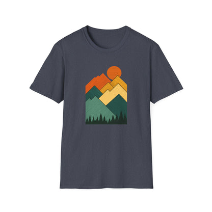 Sunset Over Lined Mountains T-shirt