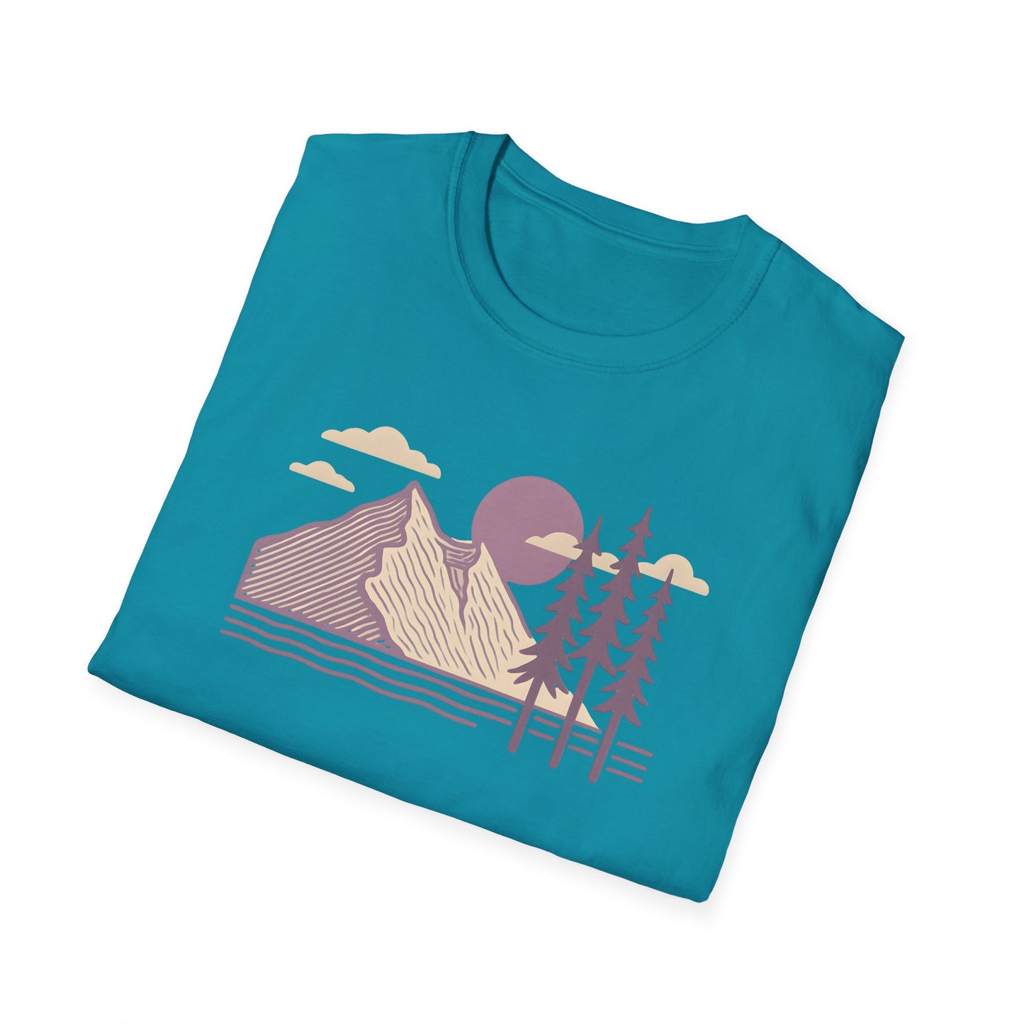 Minimalist Lavender Mountain Sunset T-shirt