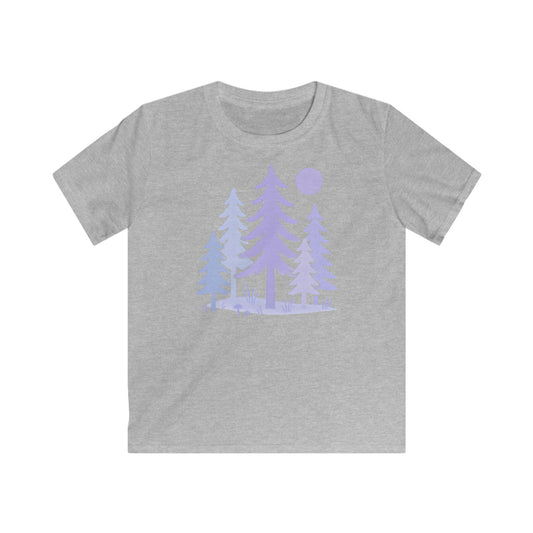 Children’s Serene Purple Forest Drawing T-shirt