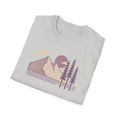Minimalist Lavender Mountain Sunset T-shirt