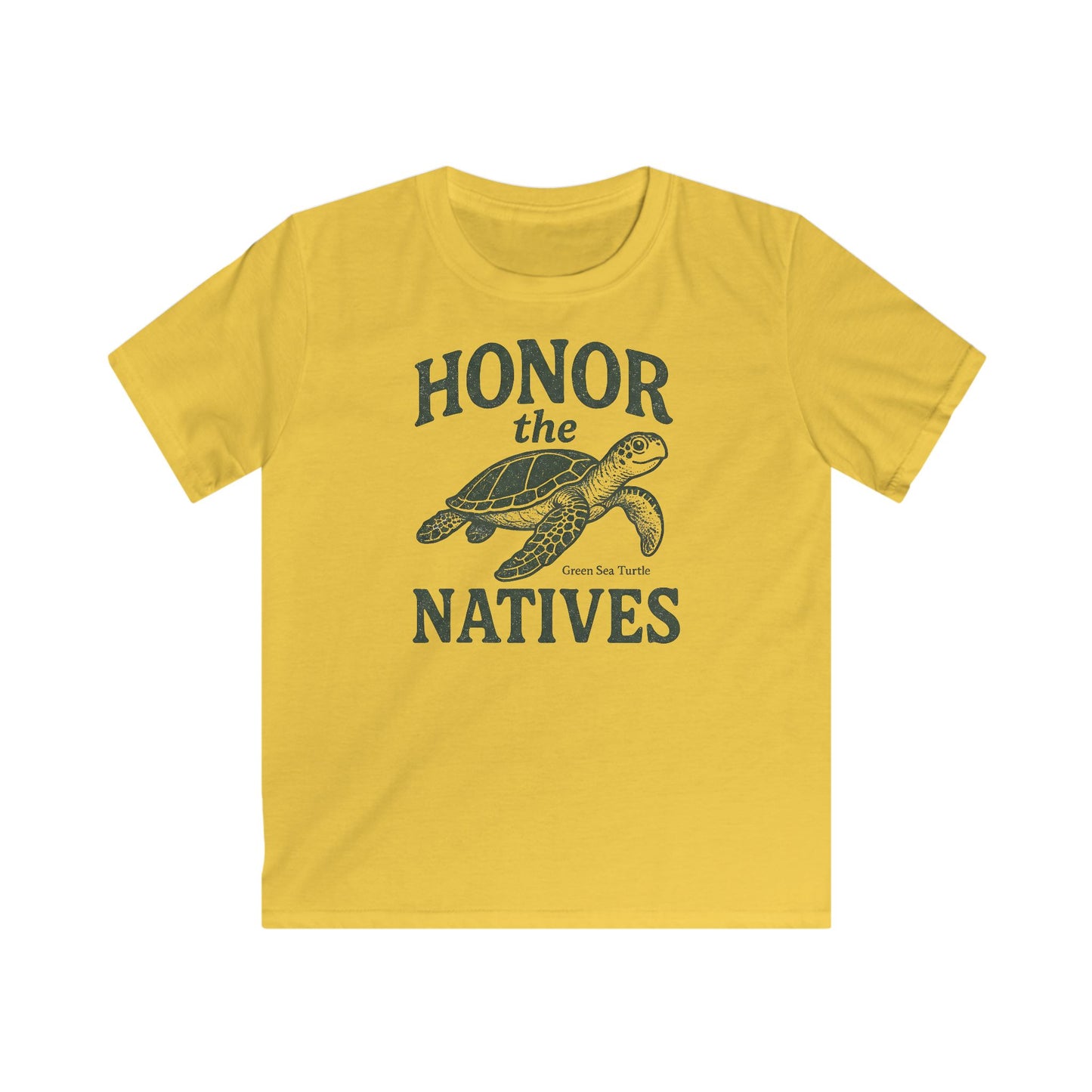 Children's Honor The Natives Wise Green Sea Turtle T-shirt