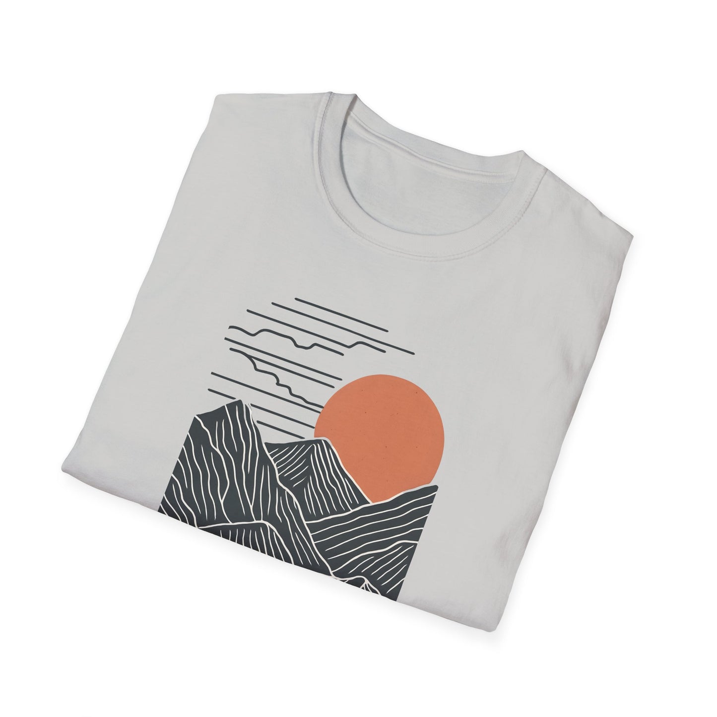 Topographical Mountains At Sunset T-shirt