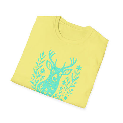 Deer Portrait Teal
