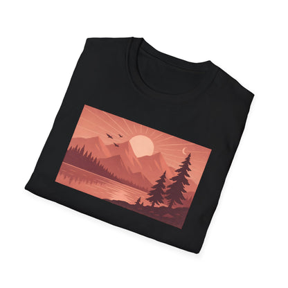 Mountain Lake Landscape Pinkscale