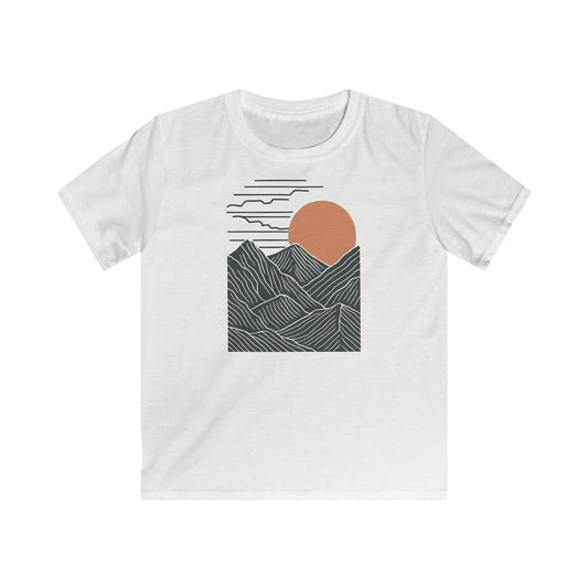 Children’s Topographical Mountains at Sunset T-shirt