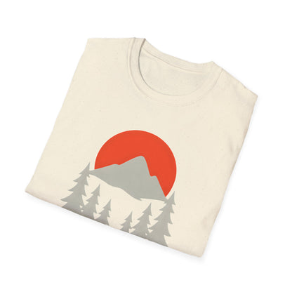 Grey Mountain Silhouette At Sunset T-shirt
