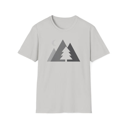 Greyscale Geometrical Mountains T-shirt