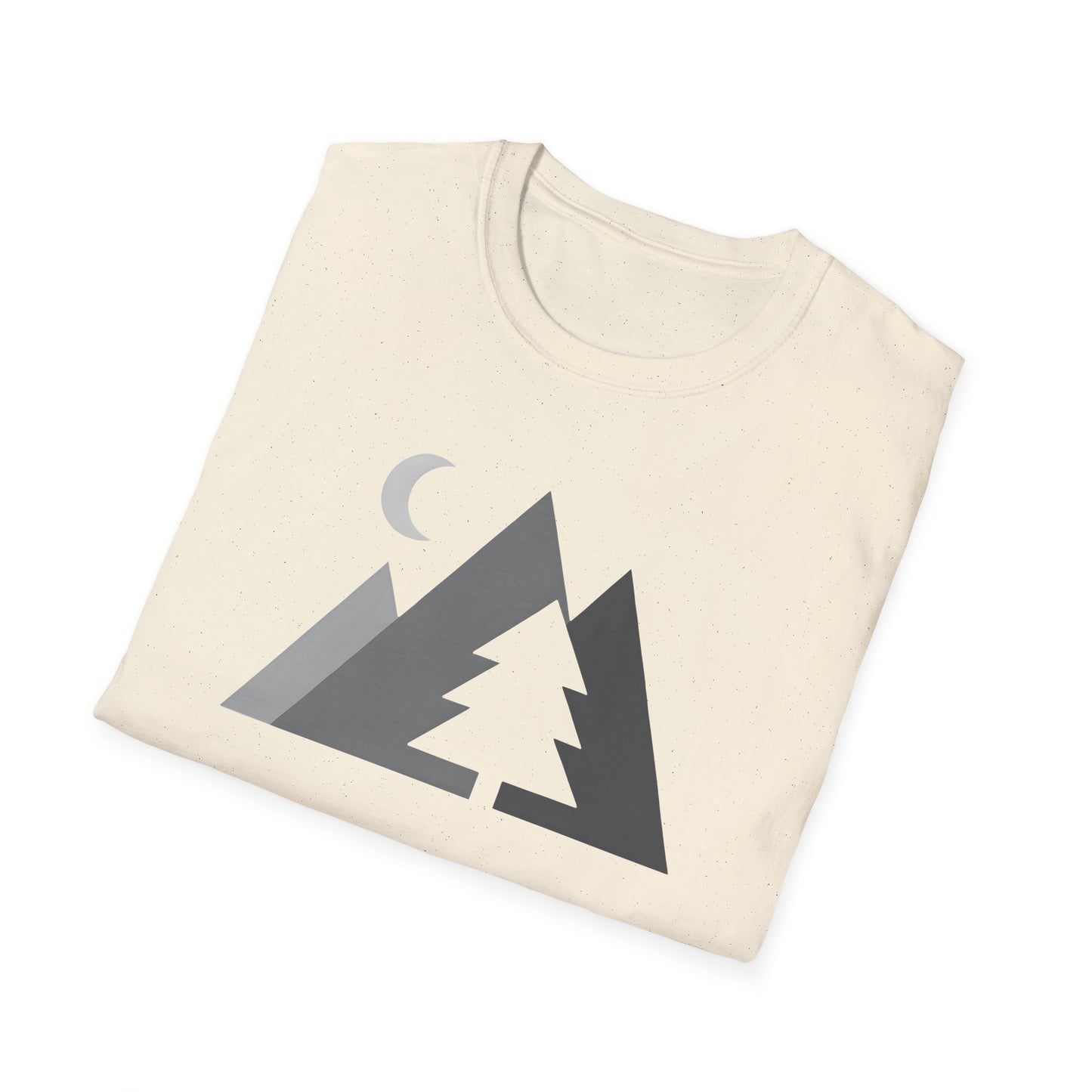 Greyscale Geometric Mountains T-shirt