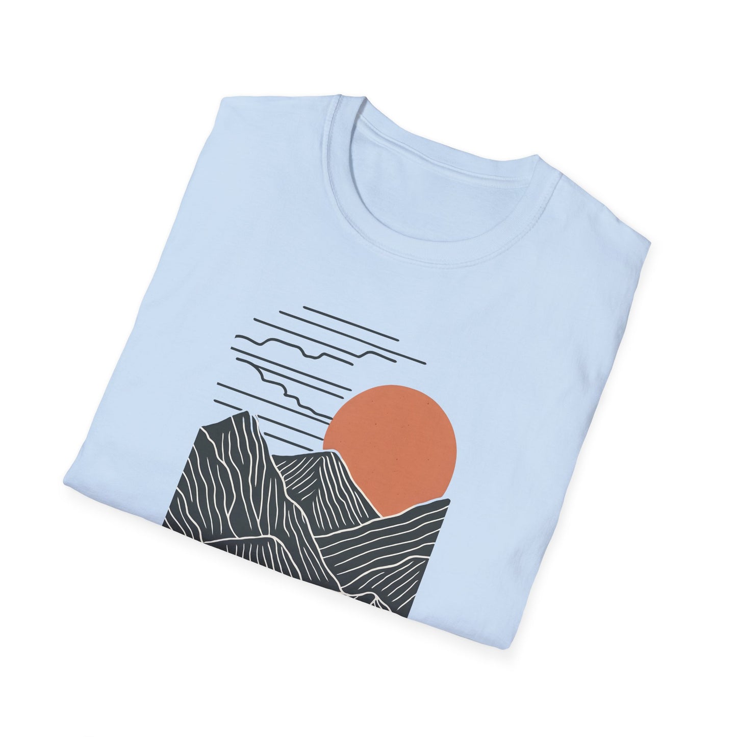 Topographical Mountains At Sunset T-shirt