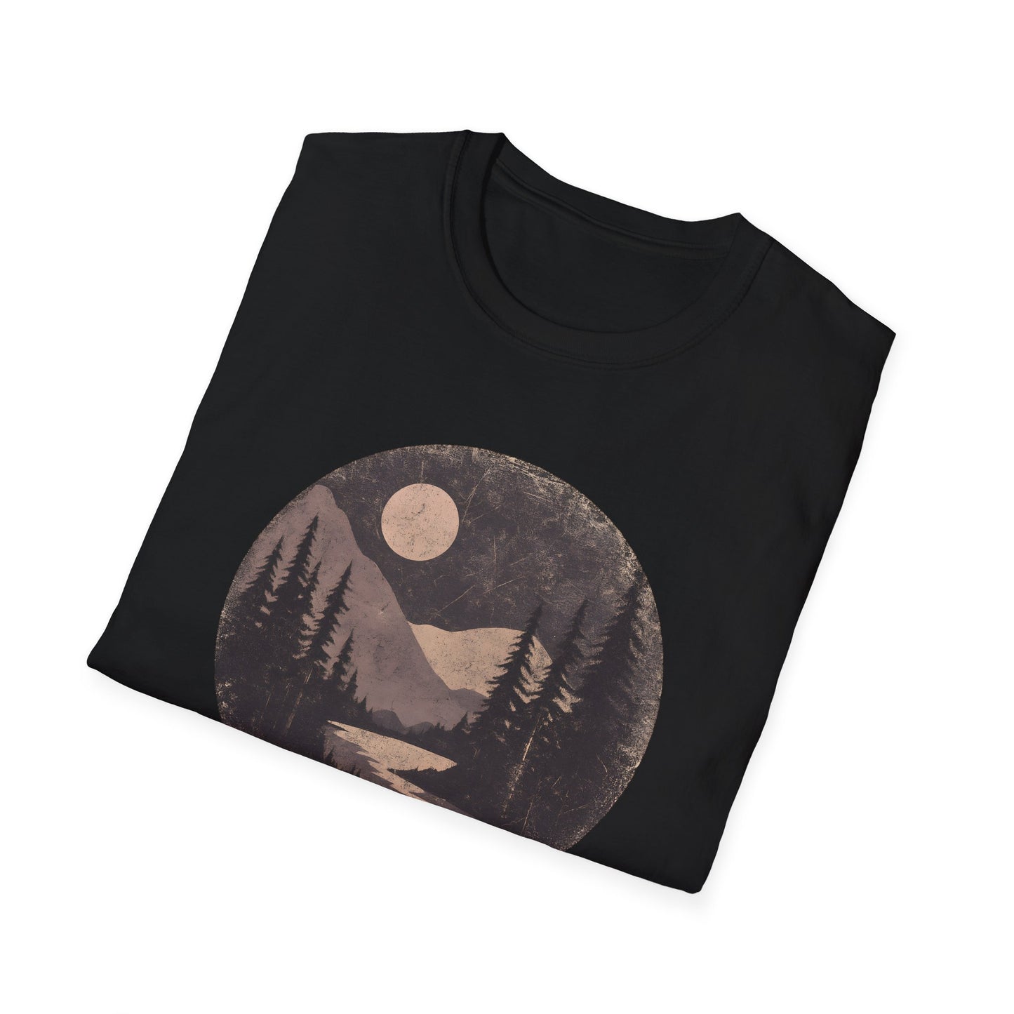 Vintage Moonlit Mountain Valley T-shirt