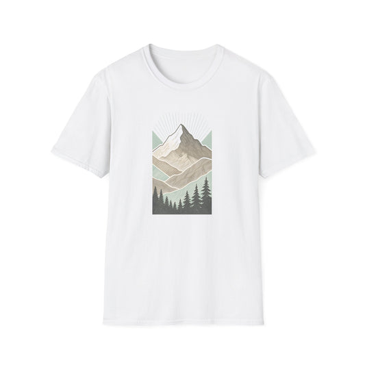 Sun Rays Over Layered Mountains T-shirt