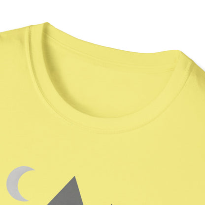 Greyscale Geometric Mountains T-shirt