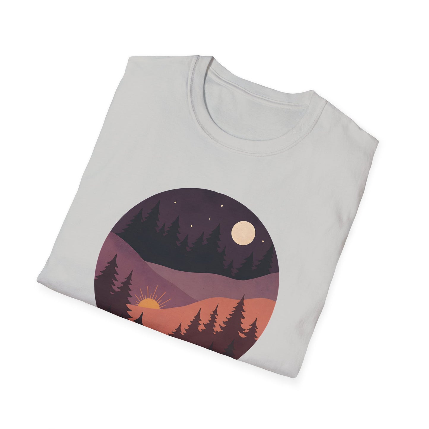 Sun Moon Layered Landscape T-shirt