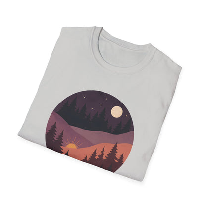 Sun Moon Layered Landscape T-shirt