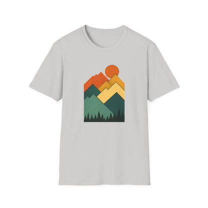 Sunset Over Lined Mountains T-shirt
