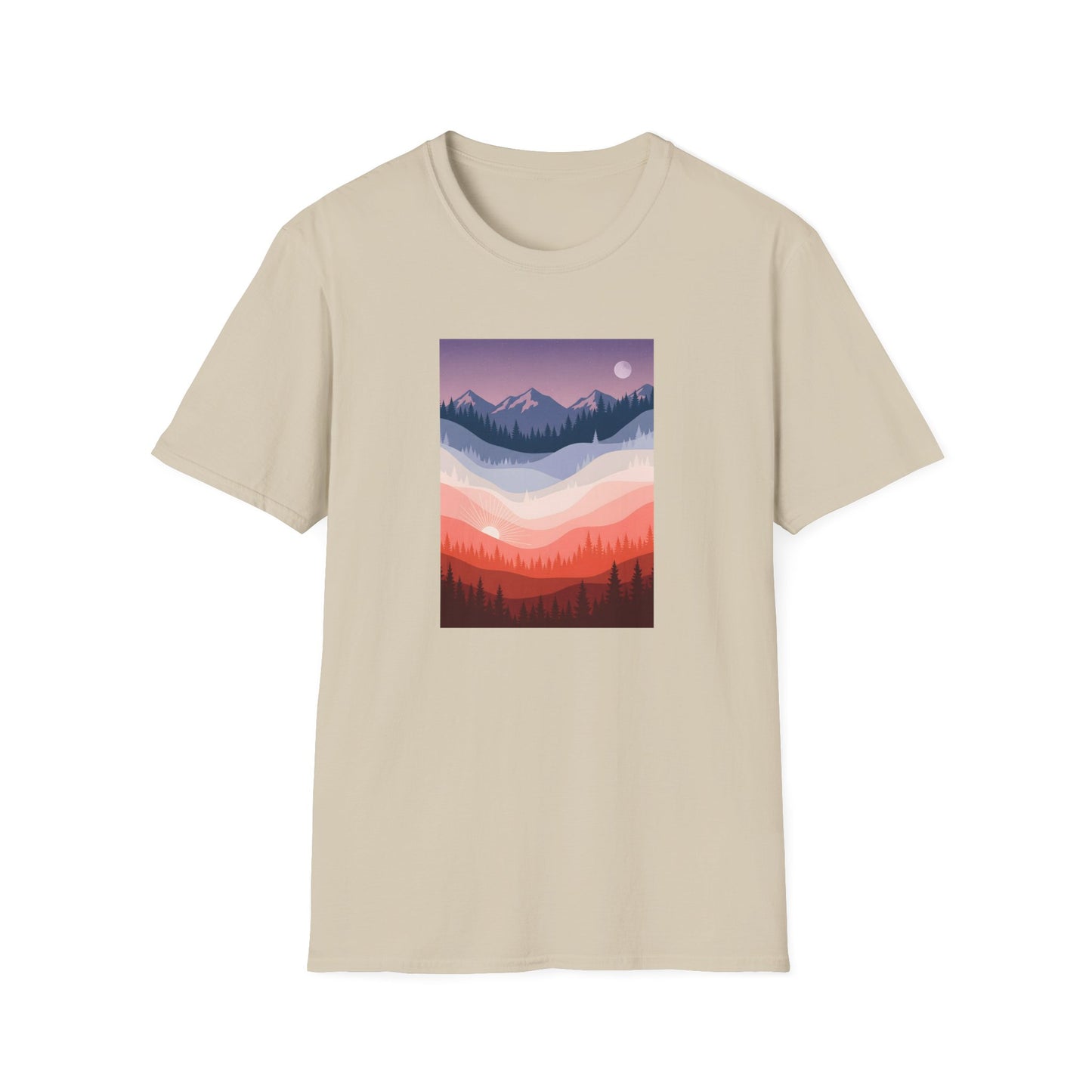 Day and Night Layered Landscape T-shirt
