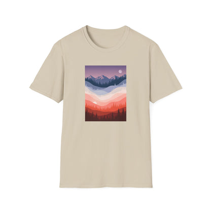 Day and Night Layered Landscape T-shirt