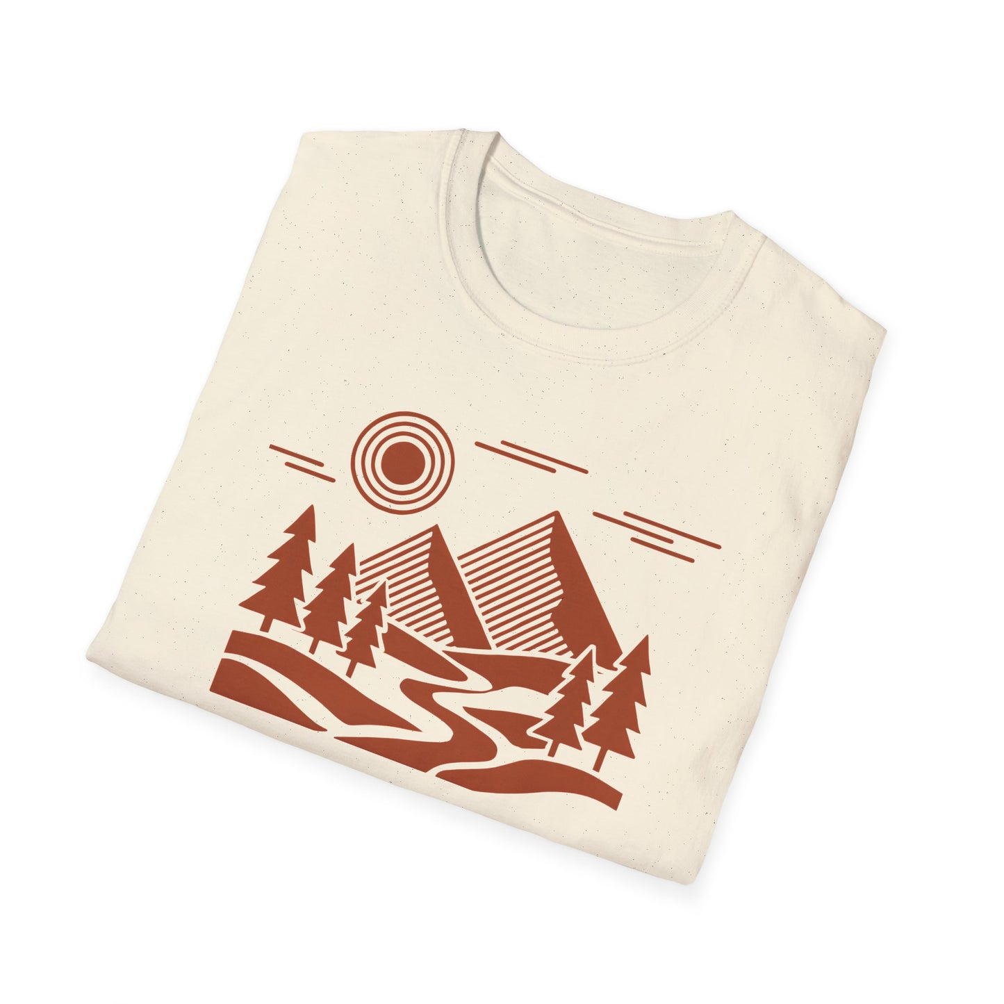 Red Geometric Landscape