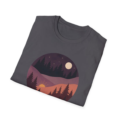 Sun Moon Layered Landscape T-shirt