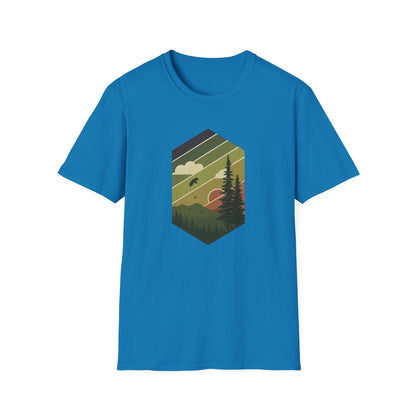 Retro Pine Forest Sunset T-shirt