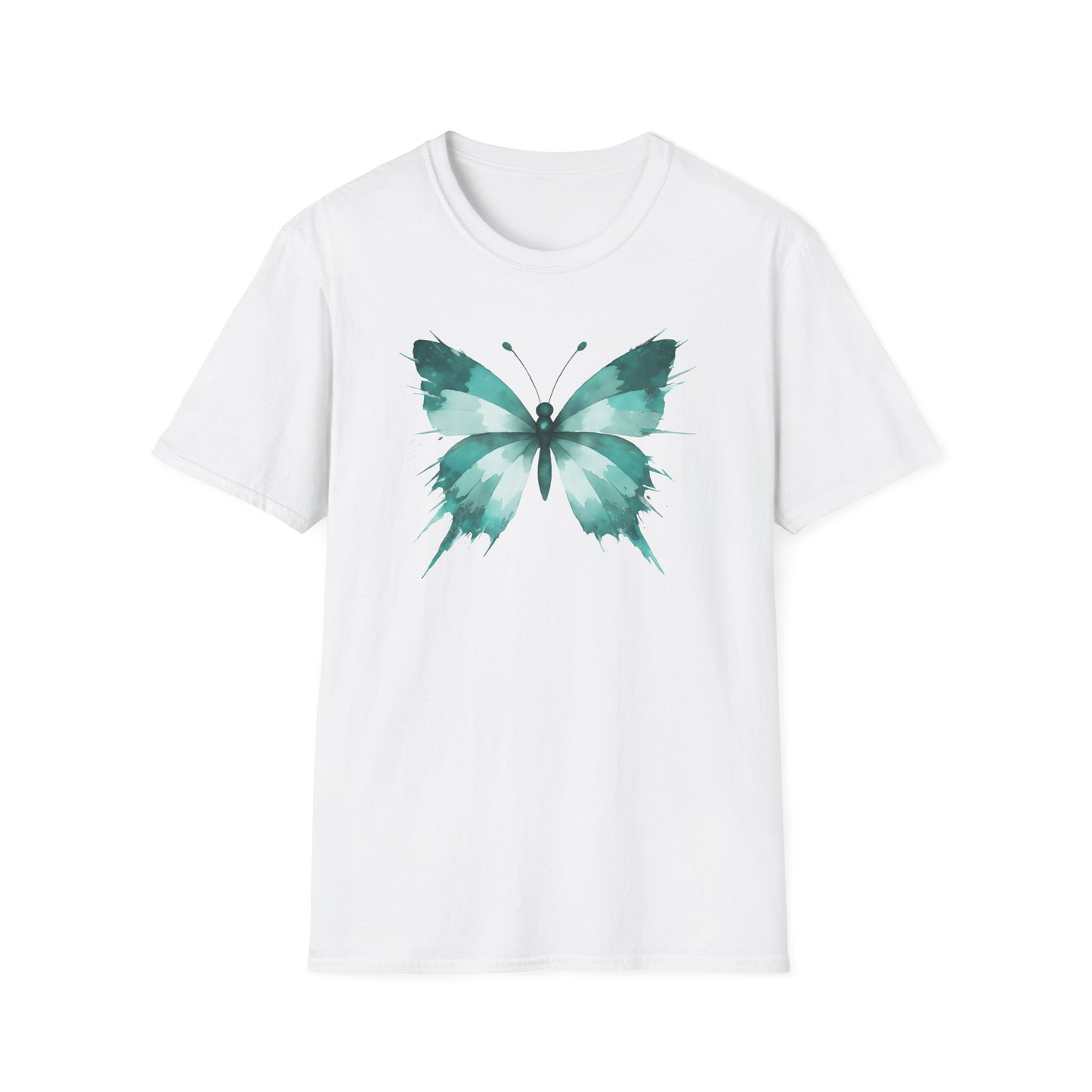 Butterfly Teal Watercolor