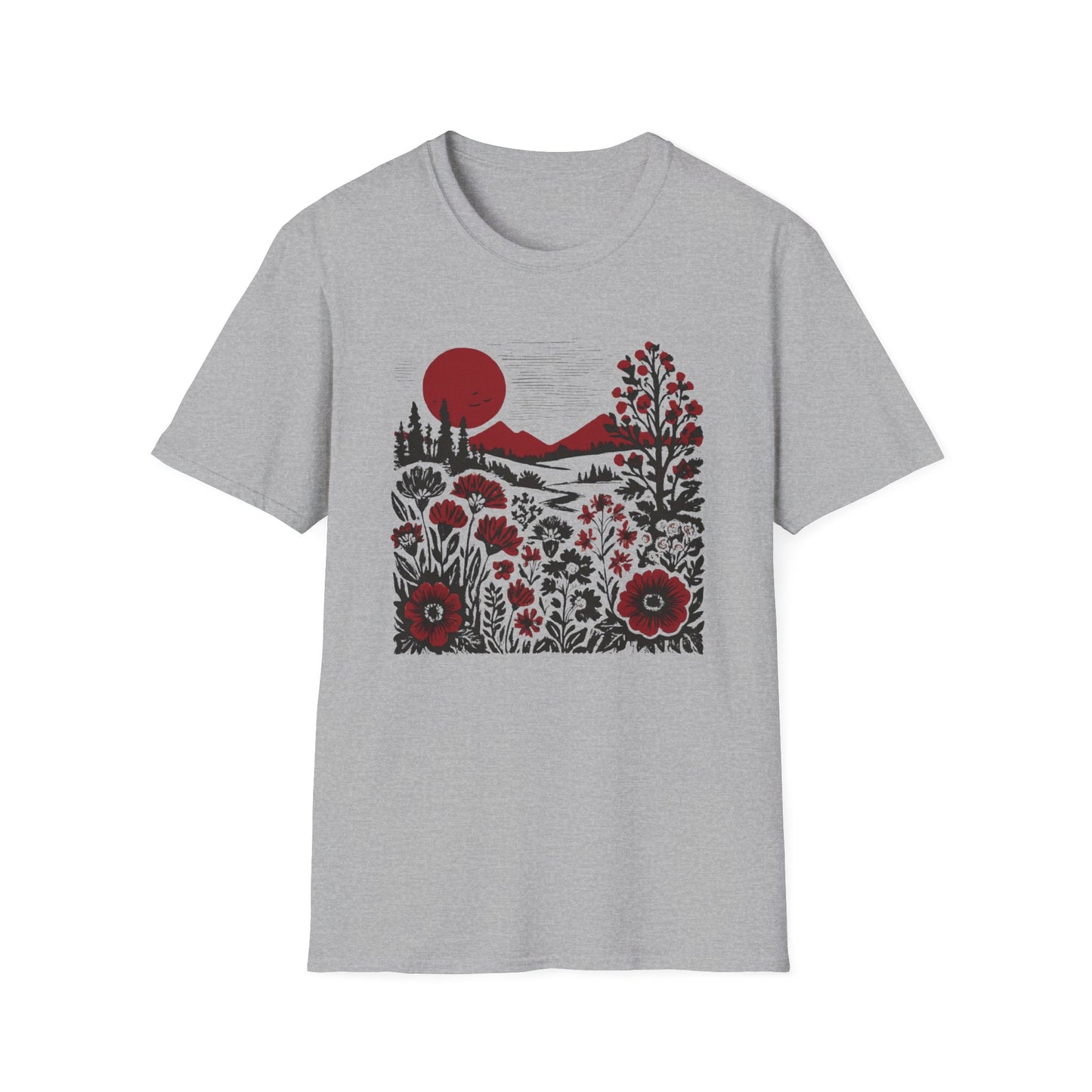 Burgundy Sunset Flora T-shirt